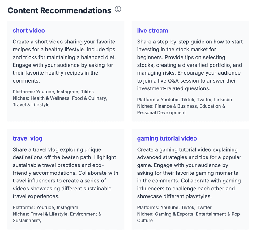 Content recommendations